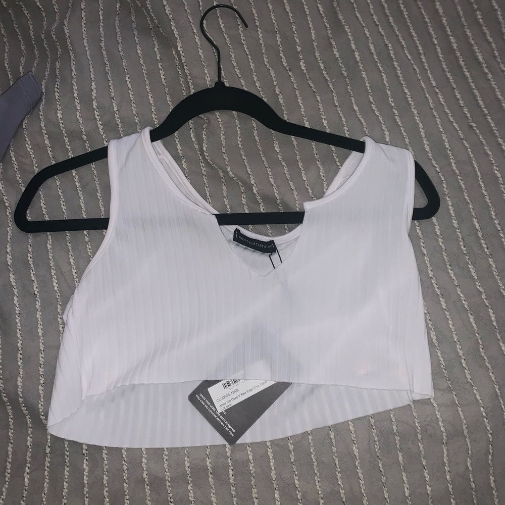 Pretty little thing white crop tank